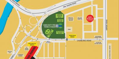 Dubai duty free tennis staadioni asukoht kaardil