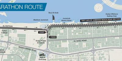 Kaart Dubai maraton