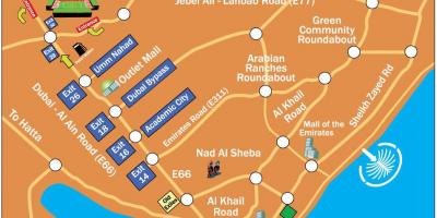 Rugby Seitsmed Dubai asukoht kaardil