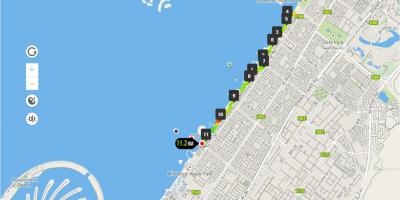 Jumeirah beach töötab raja kaart