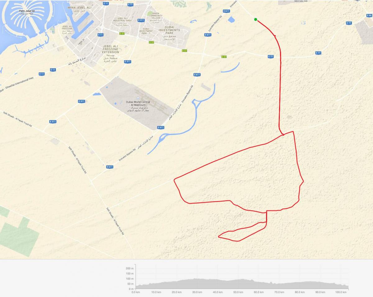 Al-Qudra jalgrattateede asukoht kaardil