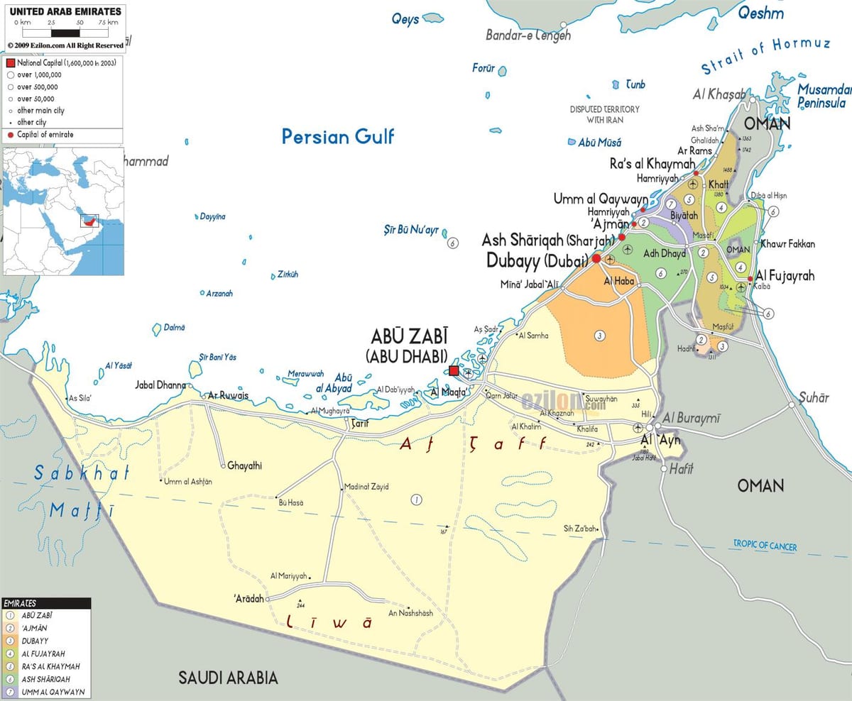 kaart Dubai araabia Ühendemiraadid