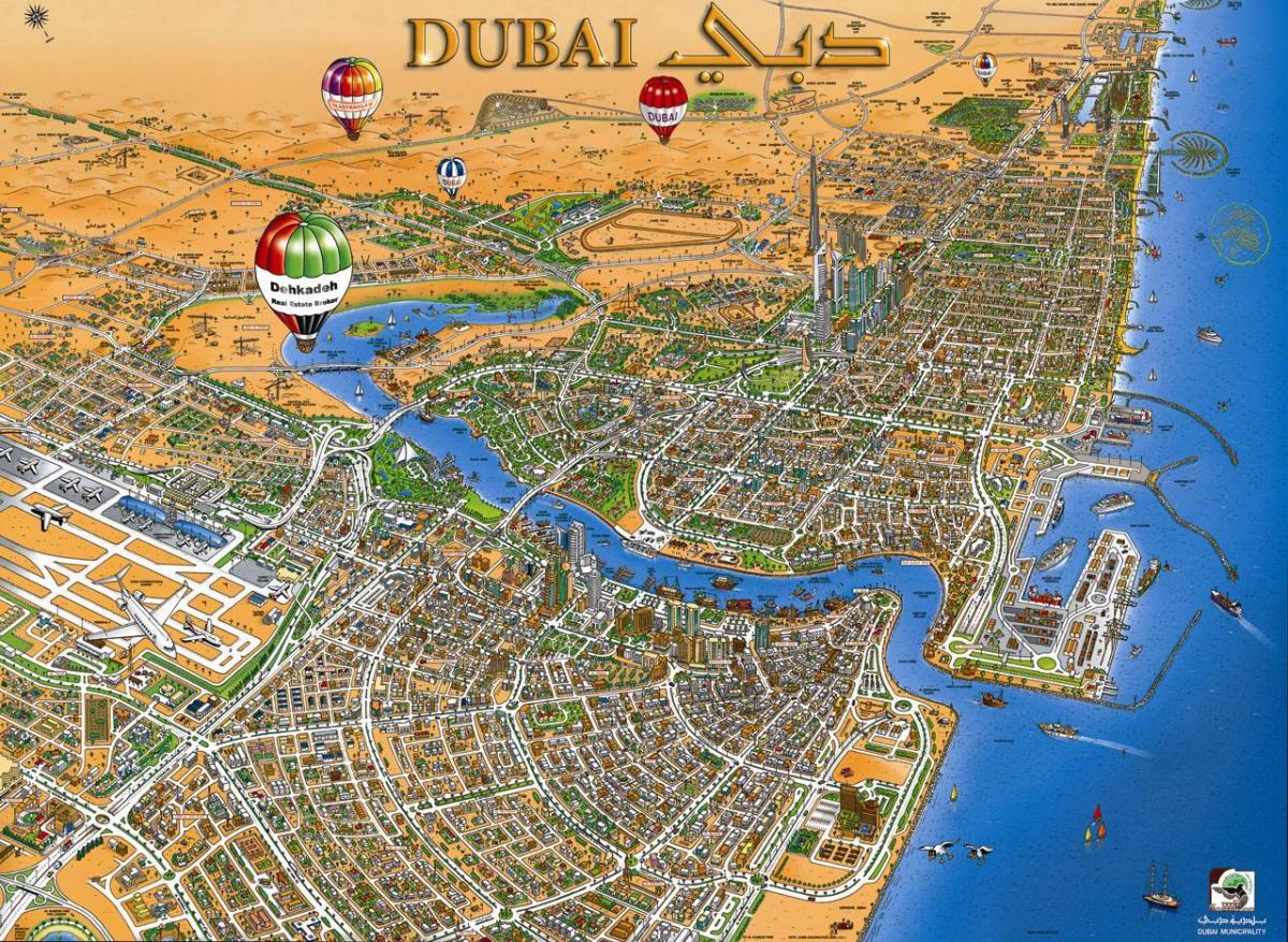 kaart Dubai creek
