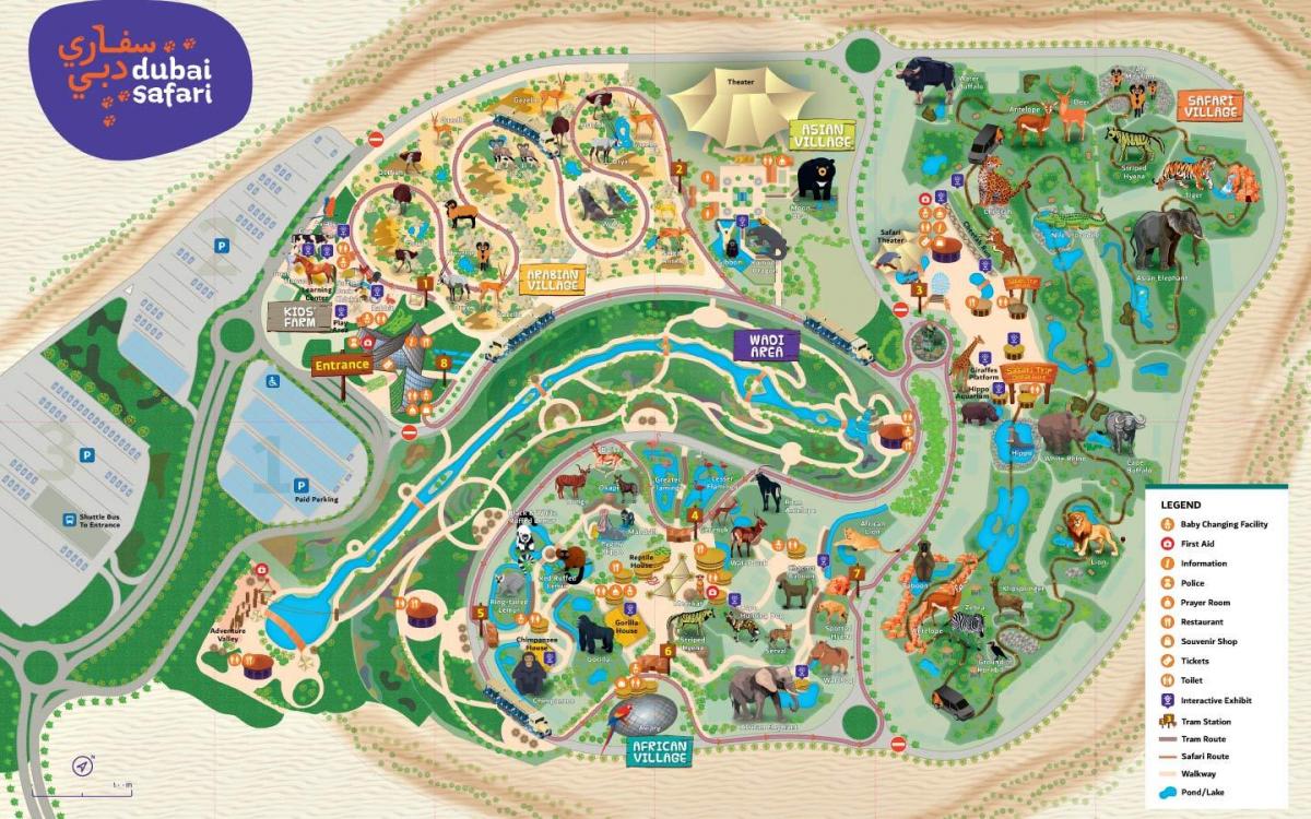 kaart Dubai loomaaed