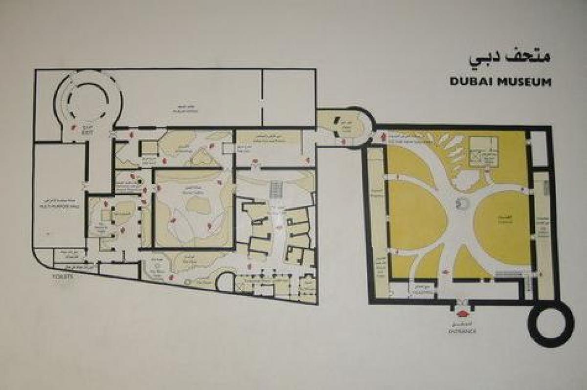 Dubai muuseumi asukohta kaardil
