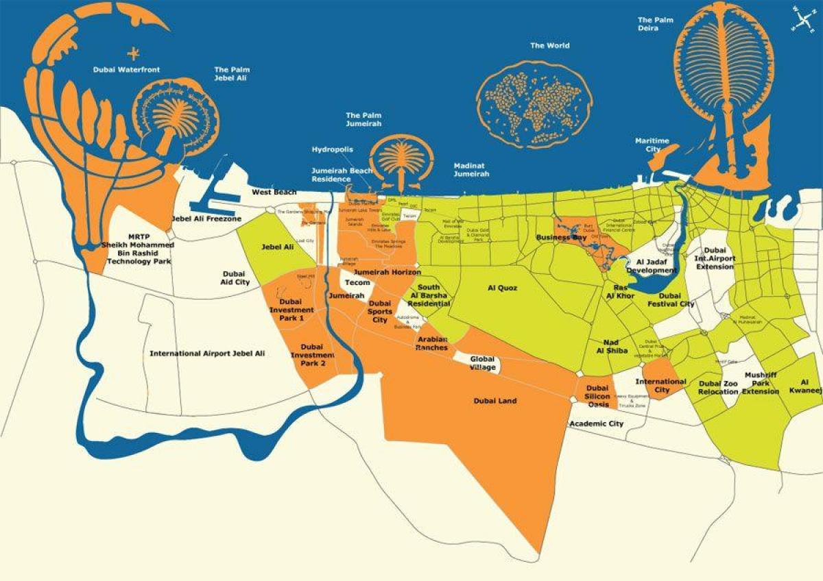 Dubai kaart saared