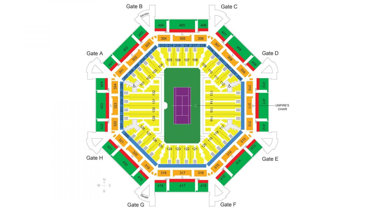 kaart Dubai tennise staadion