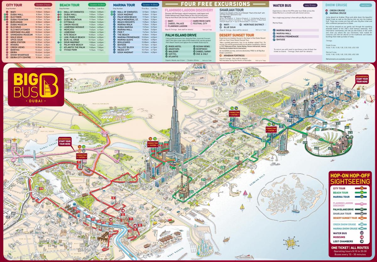 kaart Dubai vaatamisväärsused