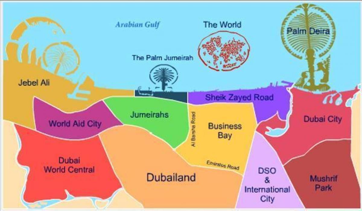 kaart Dubailand