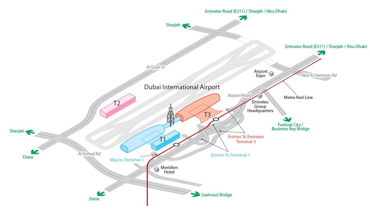 dxb lennujaam kaart