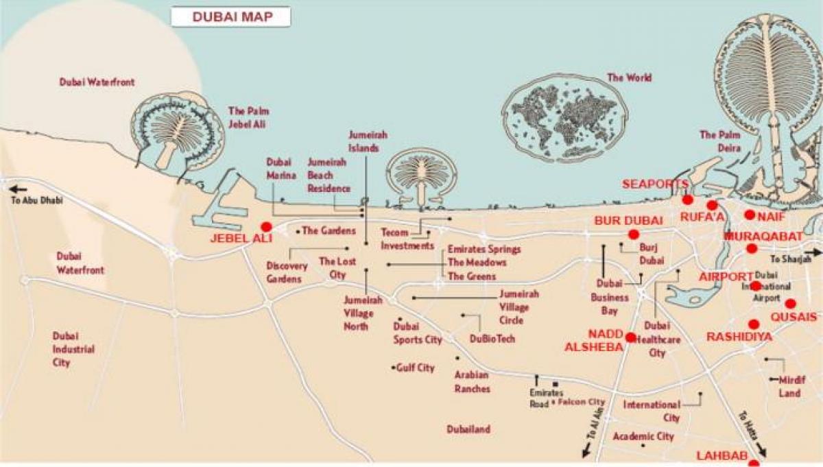 kaart Jebel Ali