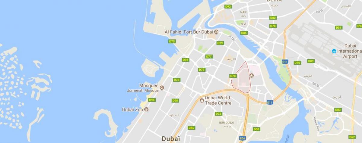 kaart Oud Metha Dubai