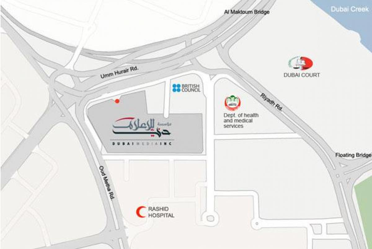 rashid haigla Dubai asukoht kaardil