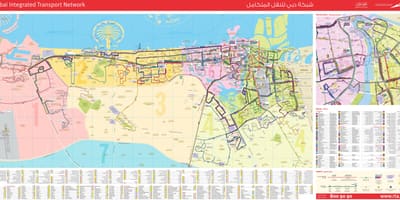 Dubai transport kaart