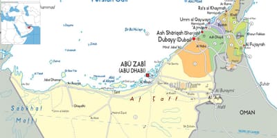 Kaart Dubai ARAABIA ühendemiraadid